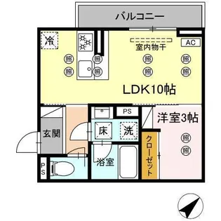 (仮称) ディアライズ旭通り B棟【1階】の間取り