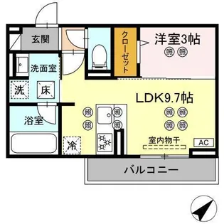 (仮称) ディアライズ旭通り B棟【1階】の間取り