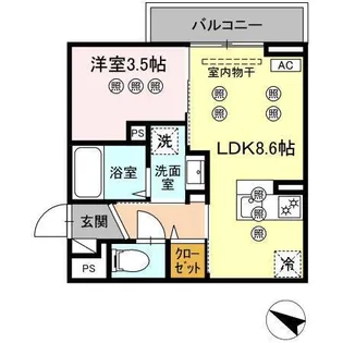 サンガーデン新山口 A【1階】の間取り