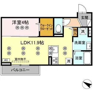 サンガーデン新山口 B【1階】の間取り