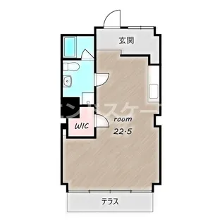 スカイマンション【1階】の間取り