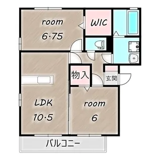 サニーウェルB【1階】の間取り