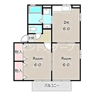 ブラン・メゾンC【201号室】の間取り