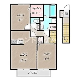 ハイグレードみずほ野 Ⅲ【2階】の間取り