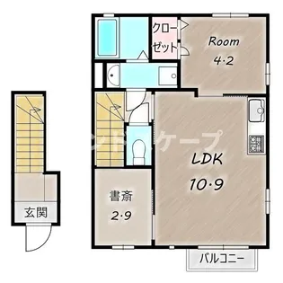メゾン・ド・ミント【202号室】の間取り