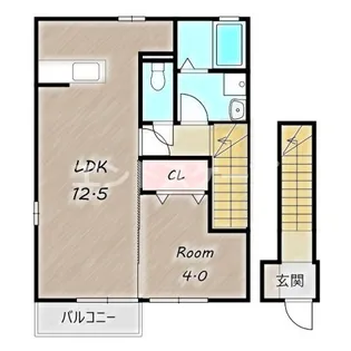 ルミエール大友 D【2階】の間取り