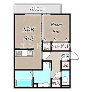 D-ROOM紅雲町 A【1階】の間取り