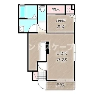 エスペランサアークB【102号室】の間取り