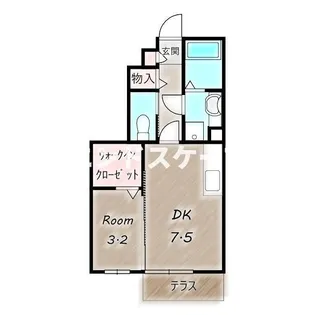セピアコート【1階】の間取り