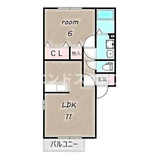 ガーデンリーブス A【1階】の間取り