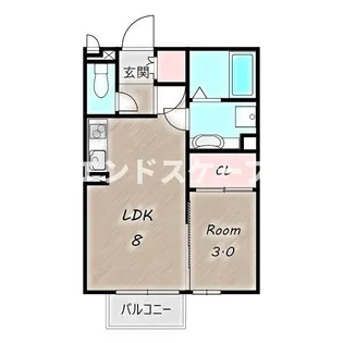 ルミエール和田橋【1階】の間取り