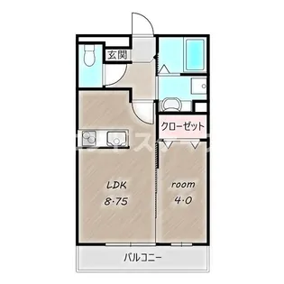 オペラハウス上大島 B【202号室】の間取り