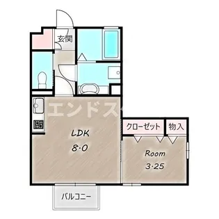 ヴィラ・キャロット A【1階】の間取り