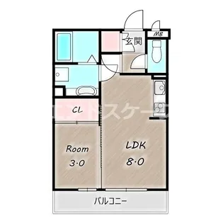 アンフルール【2階】の間取り