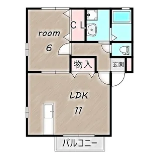ウィルモア A【102号室】の間取り