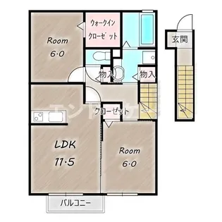 ウィステリア【2階】の間取り