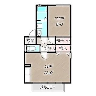 ミルホイール Ⅲ【2階】の間取り
