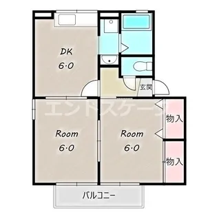 パーチェ B【202号室】の間取り