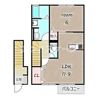 フラール【2階】の間取り