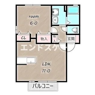 ブラン・メゾン B【2階】の間取り