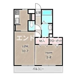 スクエア D【3階】の間取り