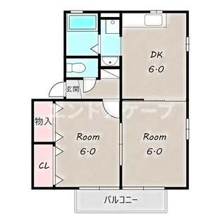 ブラン・メゾンC【1階】の間取り