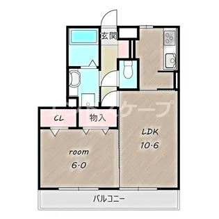 スクエア C【3階】の間取り