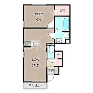 ウィステリアイズミ【1階】の間取り