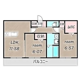クレアシオン城北【2階】の間取り