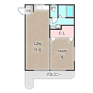 岡田マンション【1階】の間取り