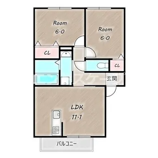 セゾン ド ルミエール【2階】の間取り