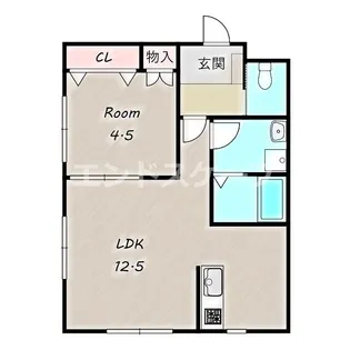 MAISON DE GEO【106号室】の間取り