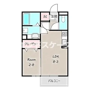 プレシャス上大島 Ⅰ【2階】の間取り