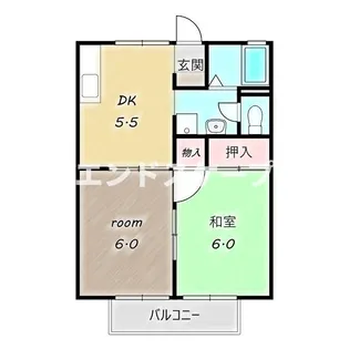 セジュールくらがの【105号室】の間取り