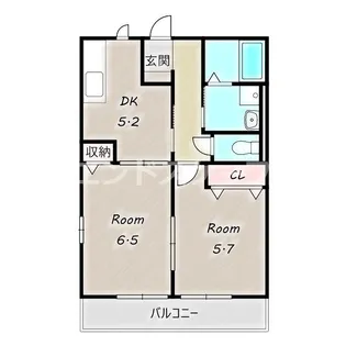 カルボナーラB【1階】の間取り
