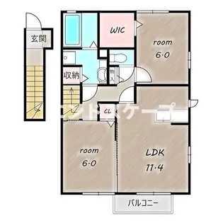 サンクレール A【201号室】の間取り