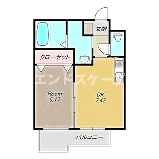 あさひレジデンス表町【101号室】の間取り