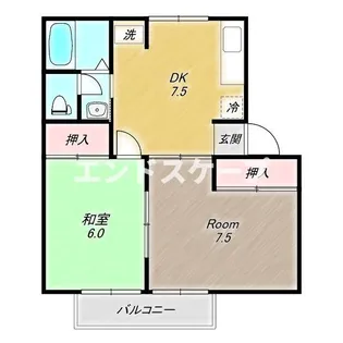 ジュネスなかじま A/B【2階】の間取り