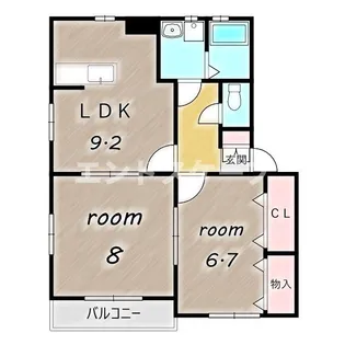 ガイア足門B棟【2階】の間取り