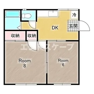第2セントラルハイツ【102号室】の間取り