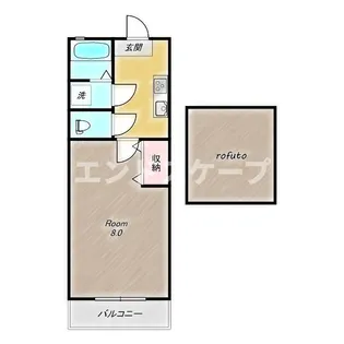 エスポワールII【202号室】の間取り