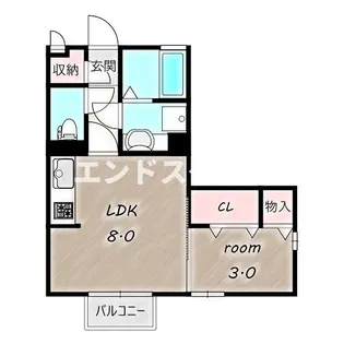 ディアコートA【2階】の間取り