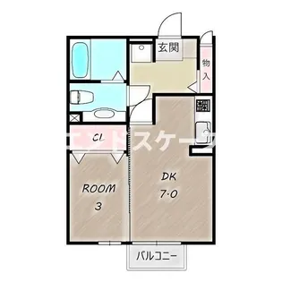 ヘイスティング B【1階】の間取り