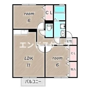 セジュールねごや【2階】の間取り