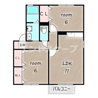 セジュールねごや【2階】の間取り