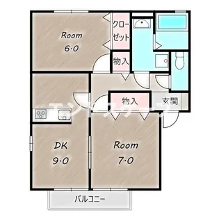 リビングタウン西浦 A/B/C/D/E【2階】の間取り