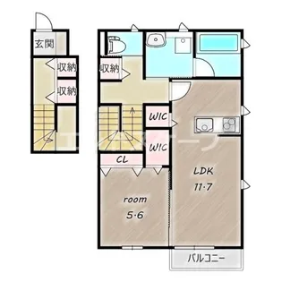 シャルールB【2階】の間取り