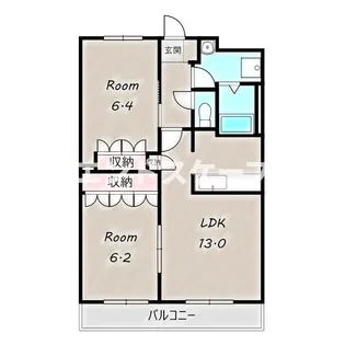 モデルナ江木【3階】の間取り