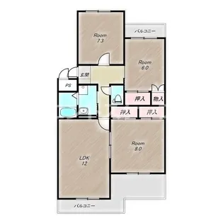 ファランドール井野【1階】の間取り