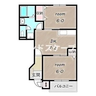 メゾンサンローゼB【1階】の間取り